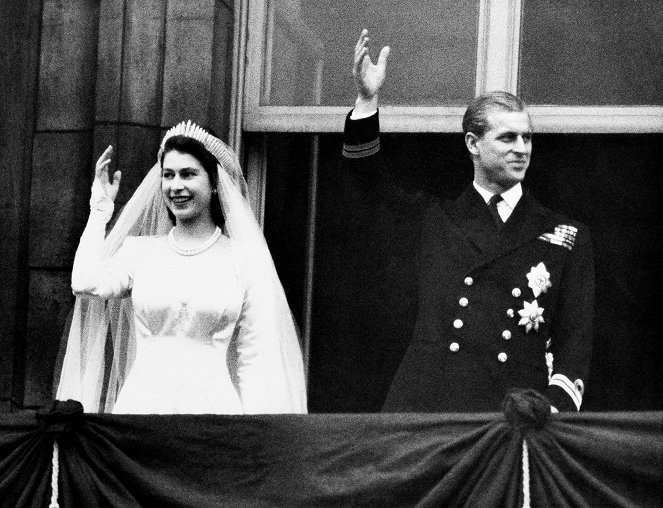 Manžel kráľovnej - Z filmu - královna Alžběta II., princ Philip, vévoda z Edinburghu