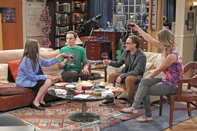 The Big Bang Theory - Klozilla - Filmfotos - Mayim Bialik, Jim Parsons, Johnny Galecki, Kaley Cuoco
