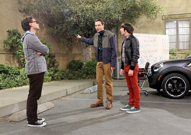 The Big Bang Theory - Escalada de la plaza de aparcamiento - De la película - Johnny Galecki, Jim Parsons, Simon Helberg