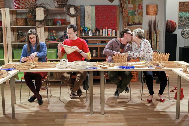 The Big Bang Theory - Eine Nacht pro Woche - Filmfotos - Mayim Bialik, Jim Parsons, Johnny Galecki, Kaley Cuoco