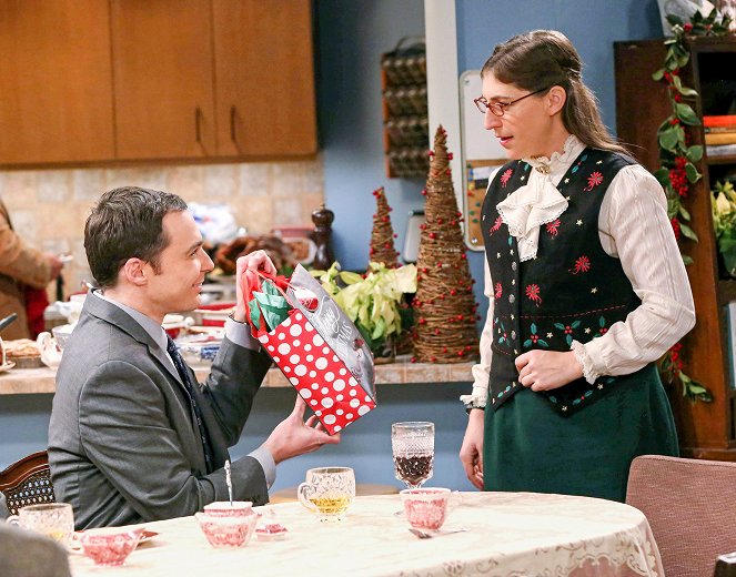 The Big Bang Theory - Weihnachtswunder mit Taube - Filmfotos - Jim Parsons, Mayim Bialik