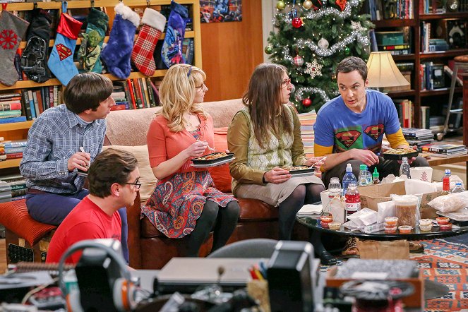 The Big Bang Theory - Weihnachtswunder mit Taube - Filmfotos - Simon Helberg, Johnny Galecki, Melissa Rauch, Mayim Bialik, Jim Parsons