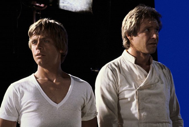 Star Wars: A Jedi visszatér - Forgatási fotók - Mark Hamill, Harrison Ford
