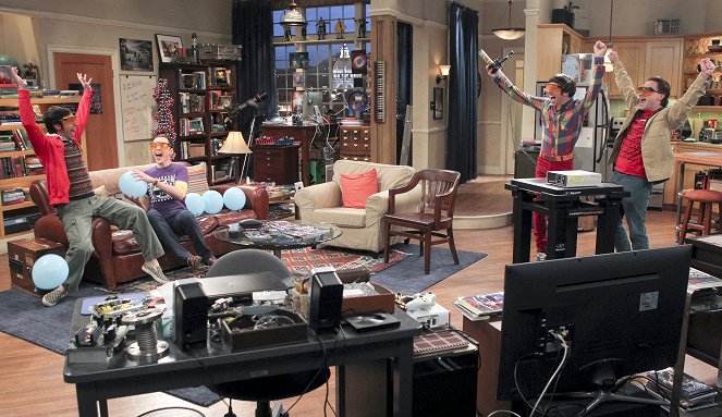 The Big Bang Theory - Tritte unter dem Tisch - Filmfotos - Kunal Nayyar, Jim Parsons, Simon Helberg, Johnny Galecki
