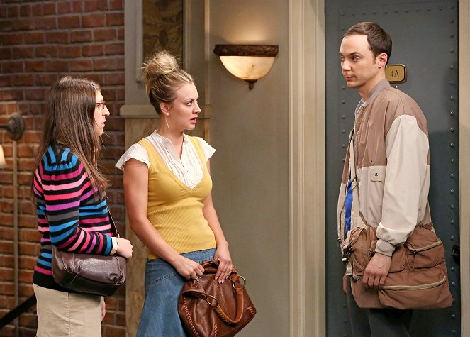 The Big Bang Theory - Eine Körbchengröße mehr - Filmfotos - Mayim Bialik, Kaley Cuoco, Jim Parsons