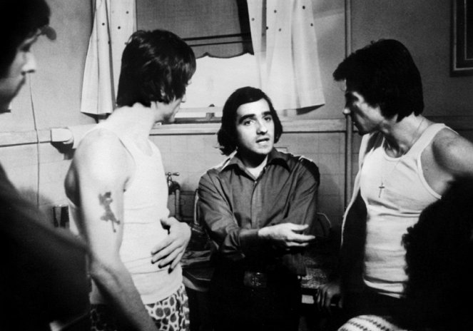 Os Cavaleiros do Asfalto - De filmagens - Robert De Niro, Martin Scorsese, Harvey Keitel