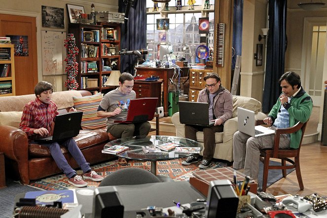 The Big Bang Theory - Season 7 - Ein Abend mit Darth Vader - Filmfotos - Simon Helberg, Jim Parsons, Johnny Galecki, Kunal Nayyar