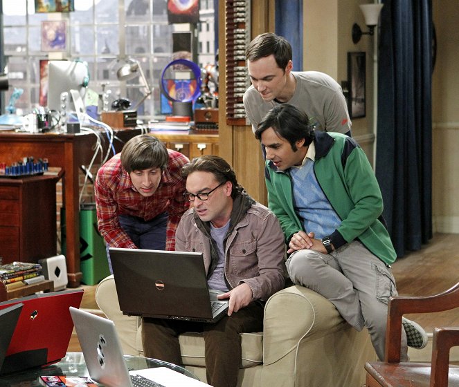 The Big Bang Theory - Season 7 - Ein Abend mit Darth Vader - Filmfotos - Simon Helberg, Johnny Galecki, Jim Parsons, Kunal Nayyar