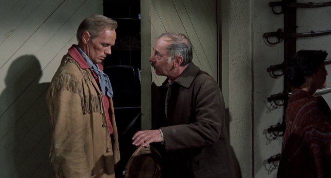 Dos cabalgan juntos - De la película - Richard Widmark, John Qualen