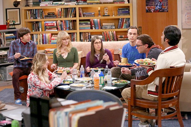 The Big Bang Theory - Season 7 - Die Spaßbremse - Filmfotos - Simon Helberg, Kaley Cuoco, Melissa Rauch, Mayim Bialik, Jim Parsons, Johnny Galecki, Kunal Nayyar