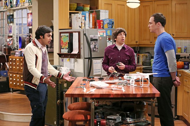 The Big Bang Theory - Angriff der Killerdrohne - Filmfotos - Kunal Nayyar, Simon Helberg, Jim Parsons