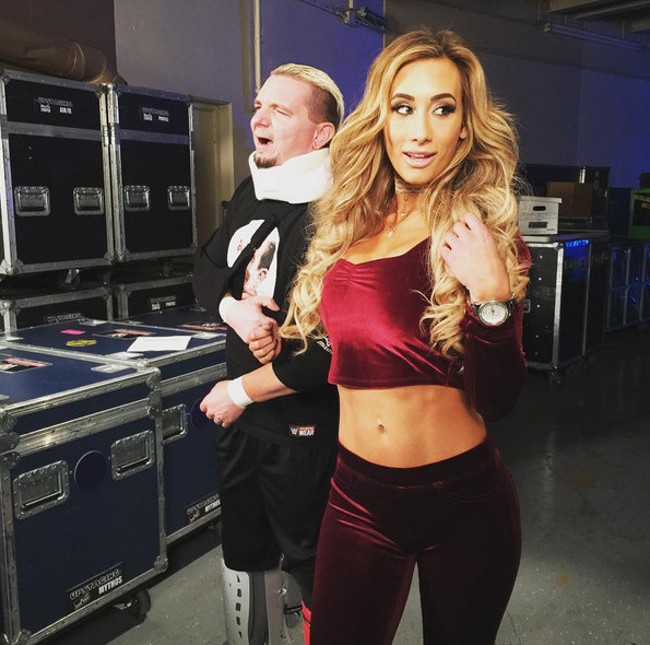 WWE SmackDown LIVE! - Z nakrúcania - James Ellsworth, Leah Van Dale