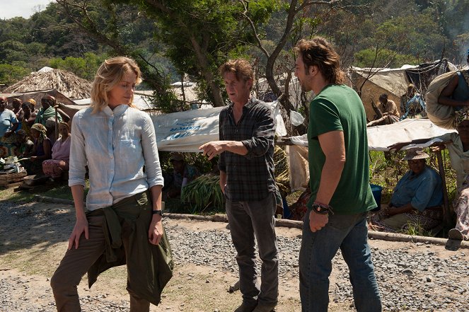 A Última Fronteira - De filmagens - Charlize Theron, Sean Penn, Javier Bardem