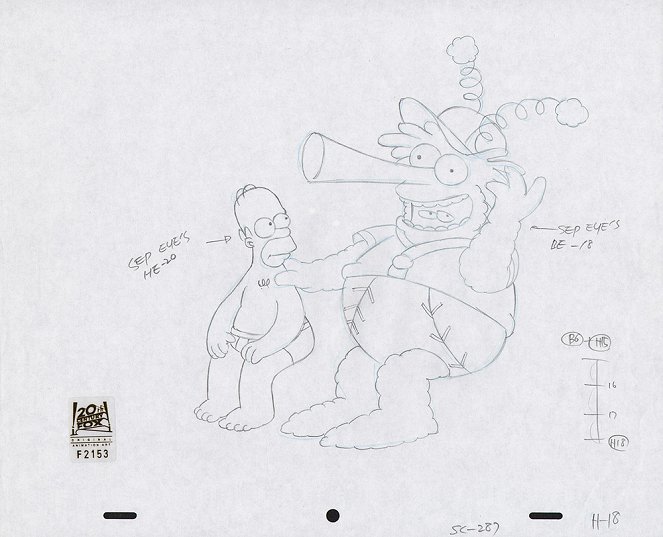 The Simpsons - Season 2 - Dancin' Homer - Concept art