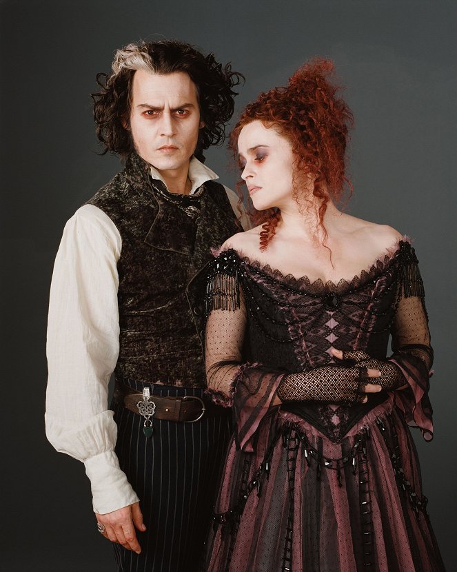 Sweeney Todd - A Fleet Street démoni borbélya - Promóció fotók - Johnny Depp, Helena Bonham Carter