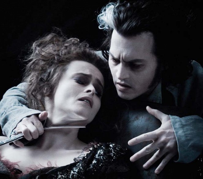 Sweeney Todd: O Terrível Barbeiro de Fleet Street - Do filme - Helena Bonham Carter, Johnny Depp