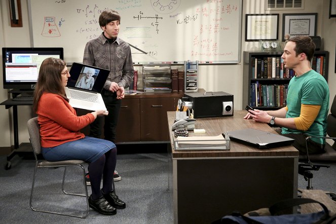 The Big Bang Theory - Season 10 - Der Emotionen-Detektor - Filmfotos - Mayim Bialik, Simon Helberg, Jim Parsons