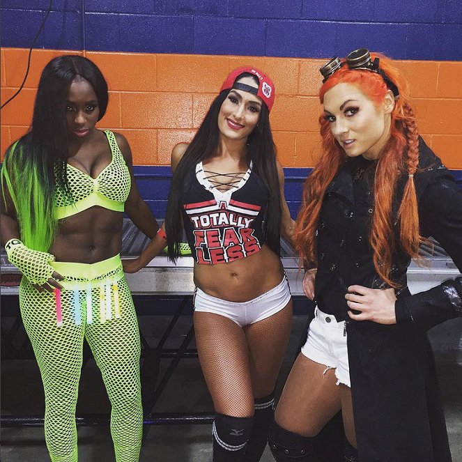 WWE Royal Rumble - Dreharbeiten - Trinity Fatu, Nicole Garcia, Rebecca Quin