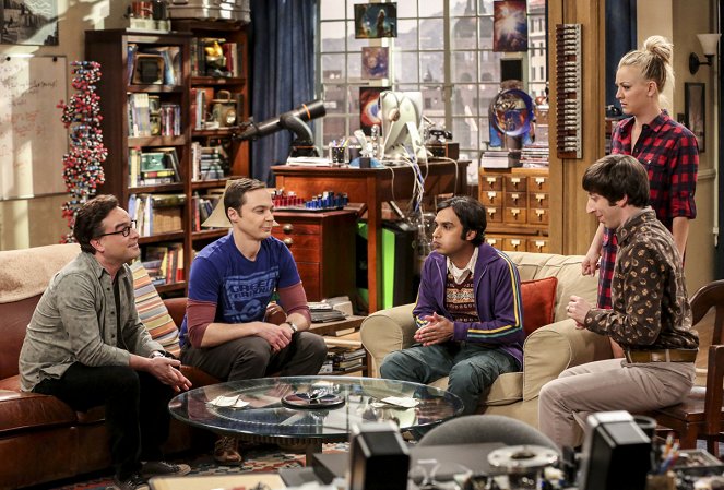 The Big Bang Theory - Die Zonen der Privatsphäre - Filmfotos - Johnny Galecki, Jim Parsons, Kunal Nayyar, Kaley Cuoco, Simon Helberg
