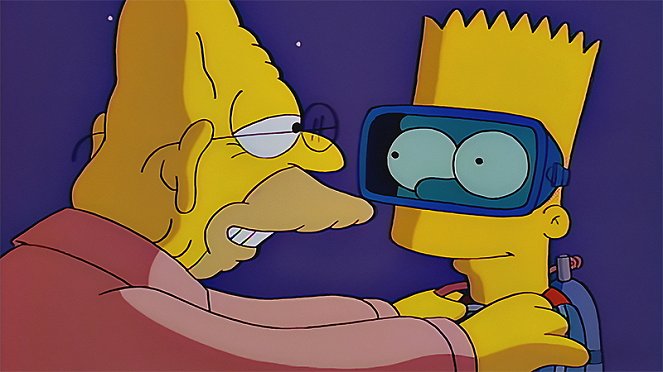 Os Simpsons - Vovô Simpson e seu neto em "A Maldição dos Infernais Peixes Voadores" - Do filme