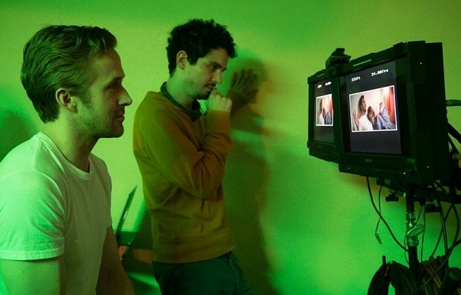 La La Land - Dreharbeiten - Ryan Gosling, Damien Chazelle