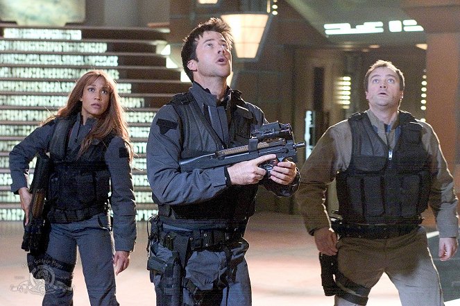 Stargate Atlantis - Season 1 - Unter Verdacht - Filmfotos - Rachel Luttrell, Joe Flanigan, David Hewlett