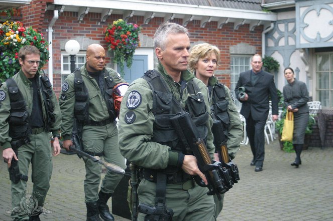 Stargate Kommando SG-1 - Die Macht des Speichers - Filmfotos - Michael Shanks, Christopher Judge, Richard Dean Anderson, Amanda Tapping