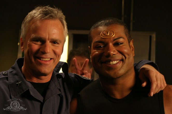 Csillagkapu - Season 8 - Lockdown - Forgatási fotók - Richard Dean Anderson, Christopher Judge