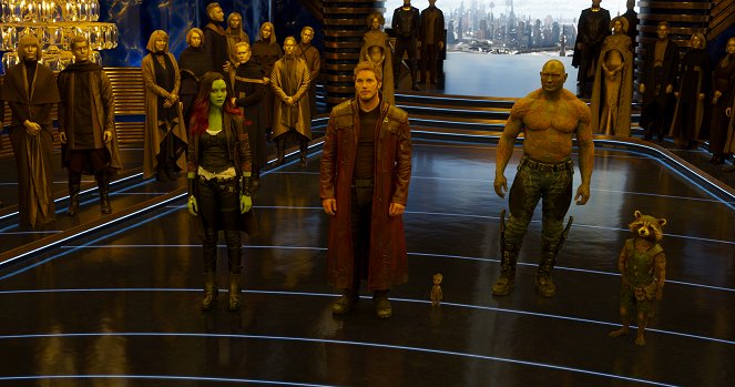 Guardians of the Galaxy Vol. 2 - Filmfotos - Zoe Saldana, Chris Pratt, Dave Bautista