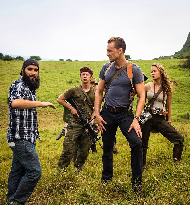 Kong: Ostrov lebek - Z natáčení - Jordan Vogt-Roberts, Thomas Mann, Tom Hiddleston, Brie Larson