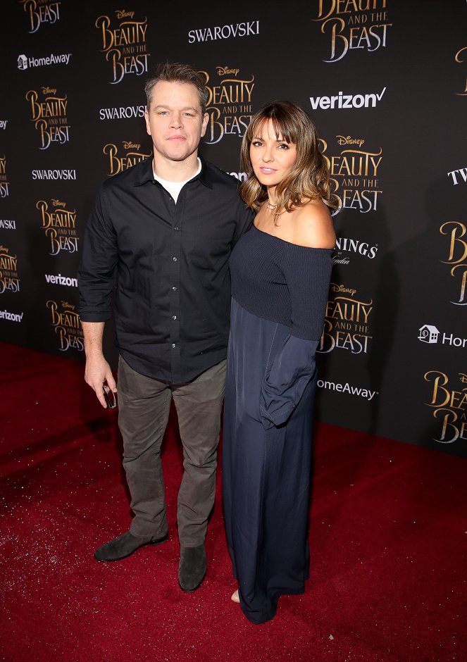Beauty and the Beast - Events - Matt Damon, Luciana Barroso