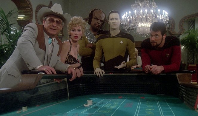 Star Trek: Następne pokolenie - Hotel Royale - Z filmu - Noble Willingham, Jill Jacobson, Michael Dorn, Patrick Stewart, Jonathan Frakes