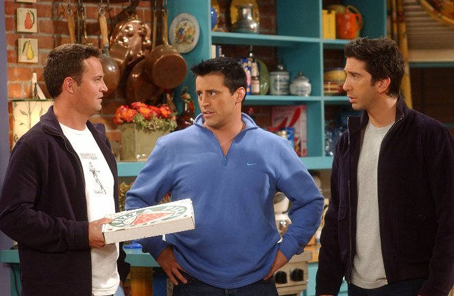 Friends - Season 9 - The One with the Male Nanny - Van film - Matthew Perry, Matt LeBlanc, David Schwimmer