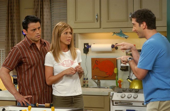 Friends - Season 10 - The One Where Ross Is Fine - Van film - Matt LeBlanc, Jennifer Aniston, David Schwimmer
