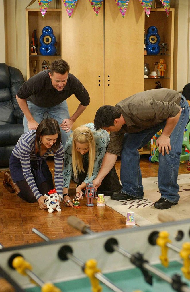 Friends - The One with the Cake - Van film - Courteney Cox, Matthew Perry, Lisa Kudrow, Matt LeBlanc