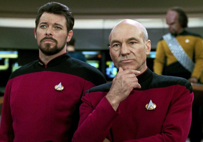 Star Trek: La nueva generación - Season 3 - Booby Trap - De la película - Jonathan Frakes, Patrick Stewart