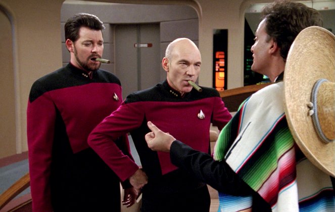 Star Trek: Nová generácia - Déjà Q - Z filmu - Jonathan Frakes, Patrick Stewart