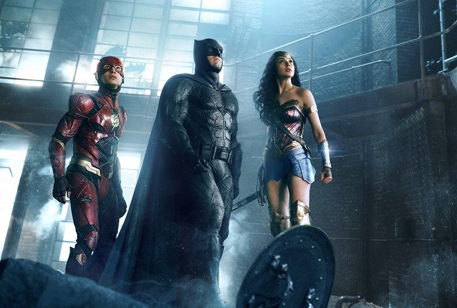 Justice League - Van film - Ezra Miller, Ben Affleck, Gal Gadot