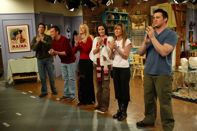 Friends - The One with Rachel's Going Away Party - Van film - David Schwimmer, Matthew Perry, Lisa Kudrow, Courteney Cox, Jennifer Aniston, Matt LeBlanc