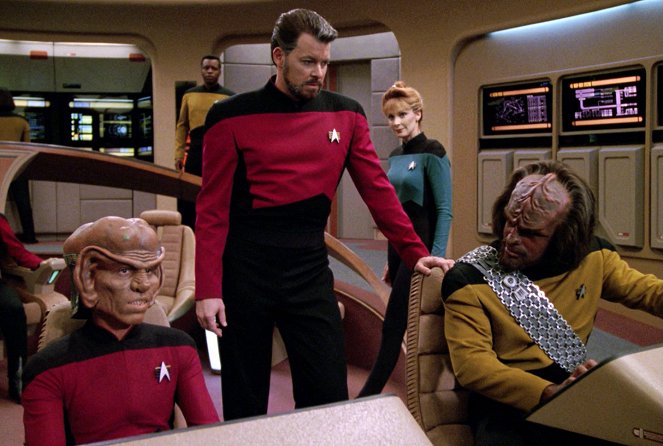 Star Trek: Az új nemzedék - Future Imperfect - Filmfotók - Jonathan Frakes, Gates McFadden, Michael Dorn