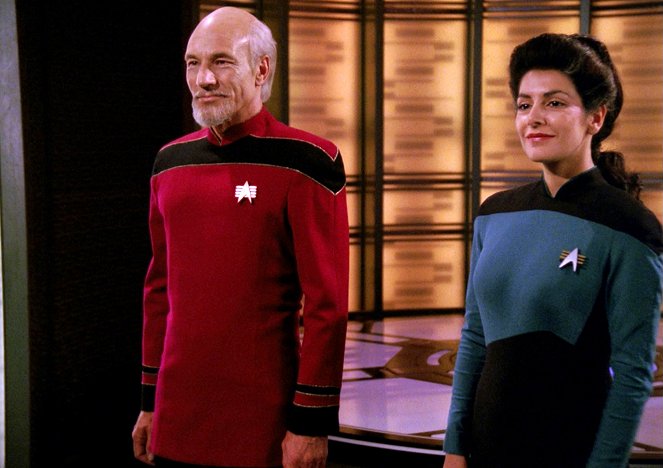 Star Trek: Az új nemzedék - Future Imperfect - Filmfotók - Patrick Stewart, Marina Sirtis