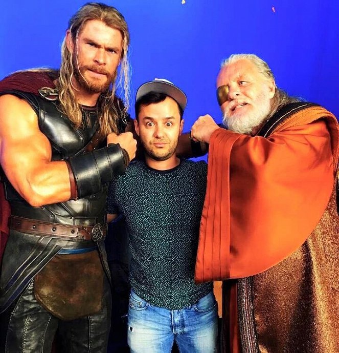 Thor : Ragnarok - Tournage - Chris Hemsworth, Anthony Hopkins