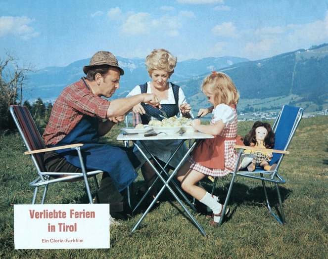 Verliebte Ferien in Tirol - Cartes de lobby - Georg Thomalla, Erni Singerl