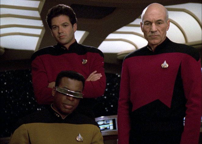 Star Trek: The Next Generation - Season 5 - Conundrum - Photos - Erich Anderson, LeVar Burton, Patrick Stewart