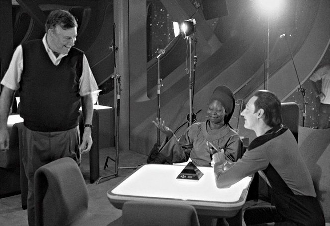 Star Trek: Az új nemzedék - The Outrageous Okona - Forgatási fotók - Gene Roddenberry, Whoopi Goldberg, Brent Spiner