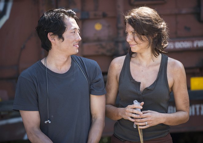 The Walking Dead - Season 5 - Sem refúgio - De filmagens - Steven Yeun, Lauren Cohan