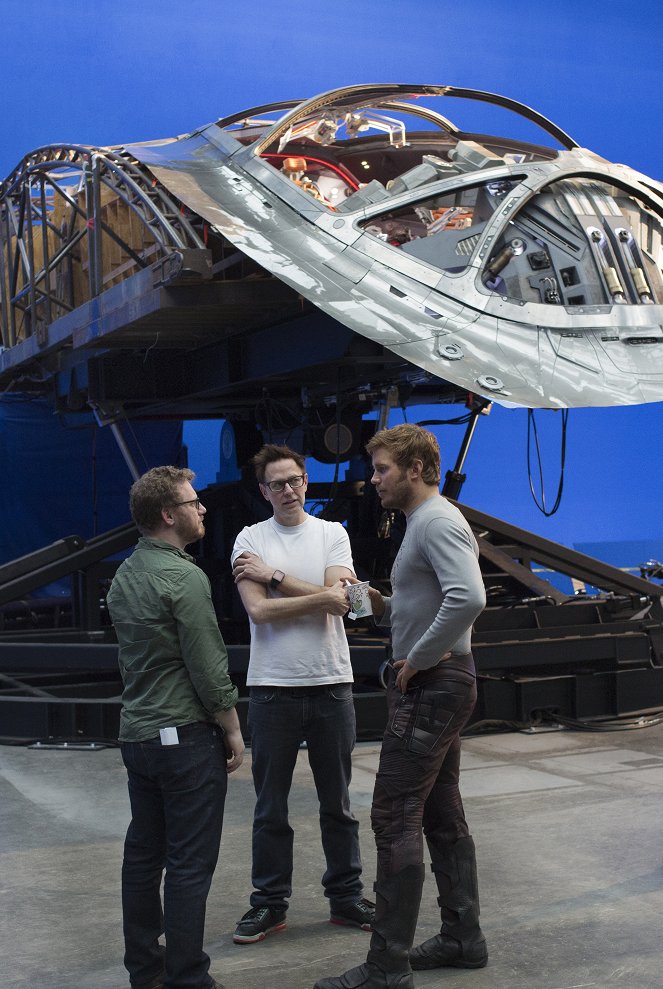 Guardians of the Galaxy Vol. 2 - Van de set - James Gunn, Chris Pratt