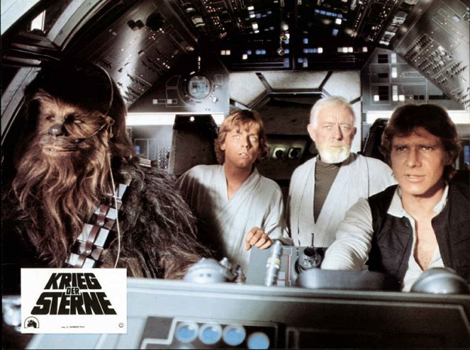 Star Wars: Csillagok háborúja - Vitrinfotók - Peter Mayhew, Mark Hamill, Alec Guinness, Harrison Ford