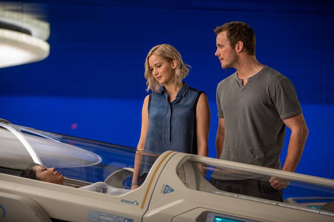 Passageiros - De filmagens - Jennifer Lawrence, Chris Pratt