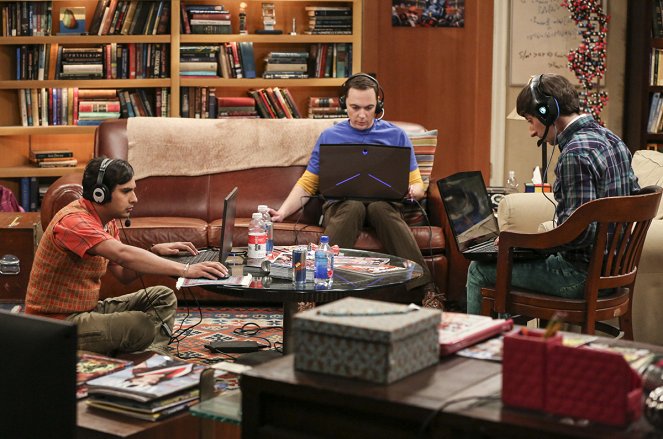 The Big Bang Theory - Der Stelzen-Traum - Filmfotos - Kunal Nayyar, Jim Parsons, Simon Helberg